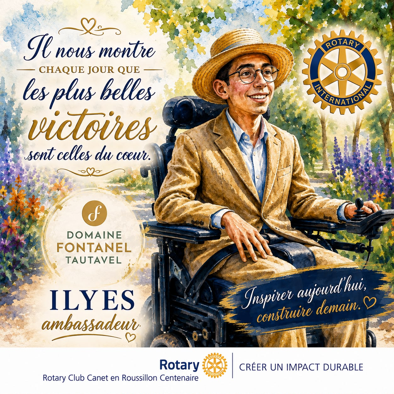 Ilyes, ambassadeur de l’action du Rotary Club de Canet-en-Roussillon